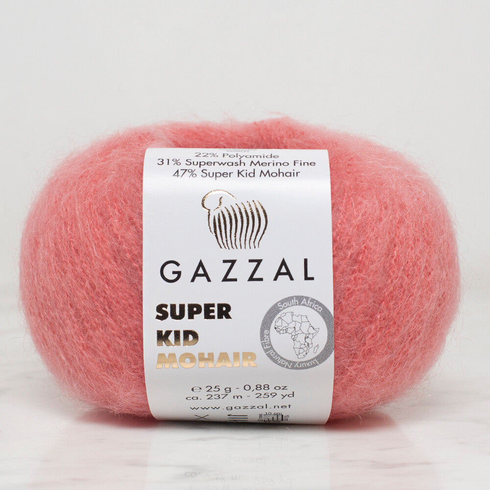 Gazzal Süper Kid Mohair Pembe 25 gr El Örgü İpi - 64430